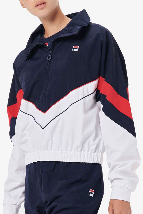 Fila Chiaki 2 Wind Women's Jackets - Navy/White/Red,NZ 730-52410